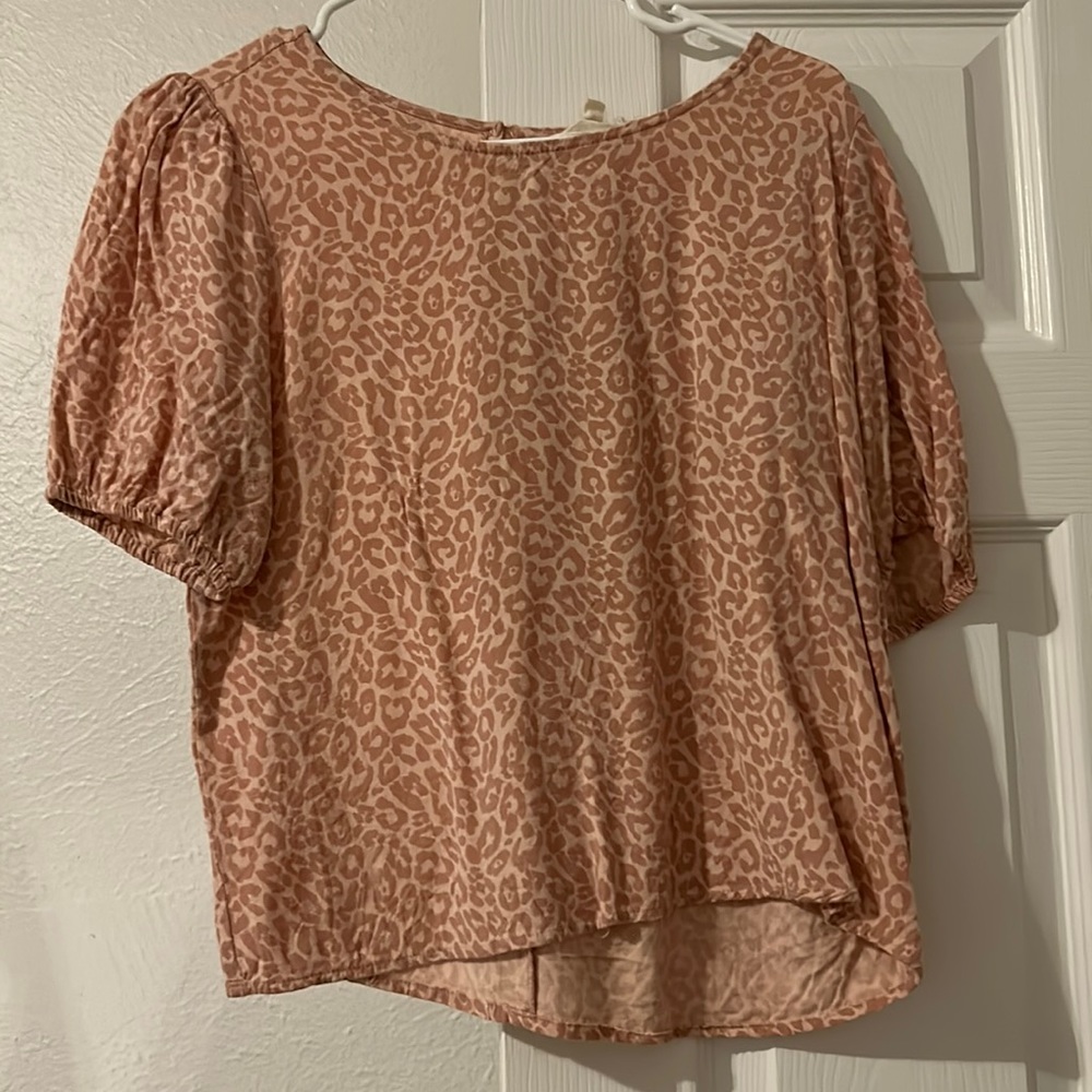 Pink Leopard Blouse